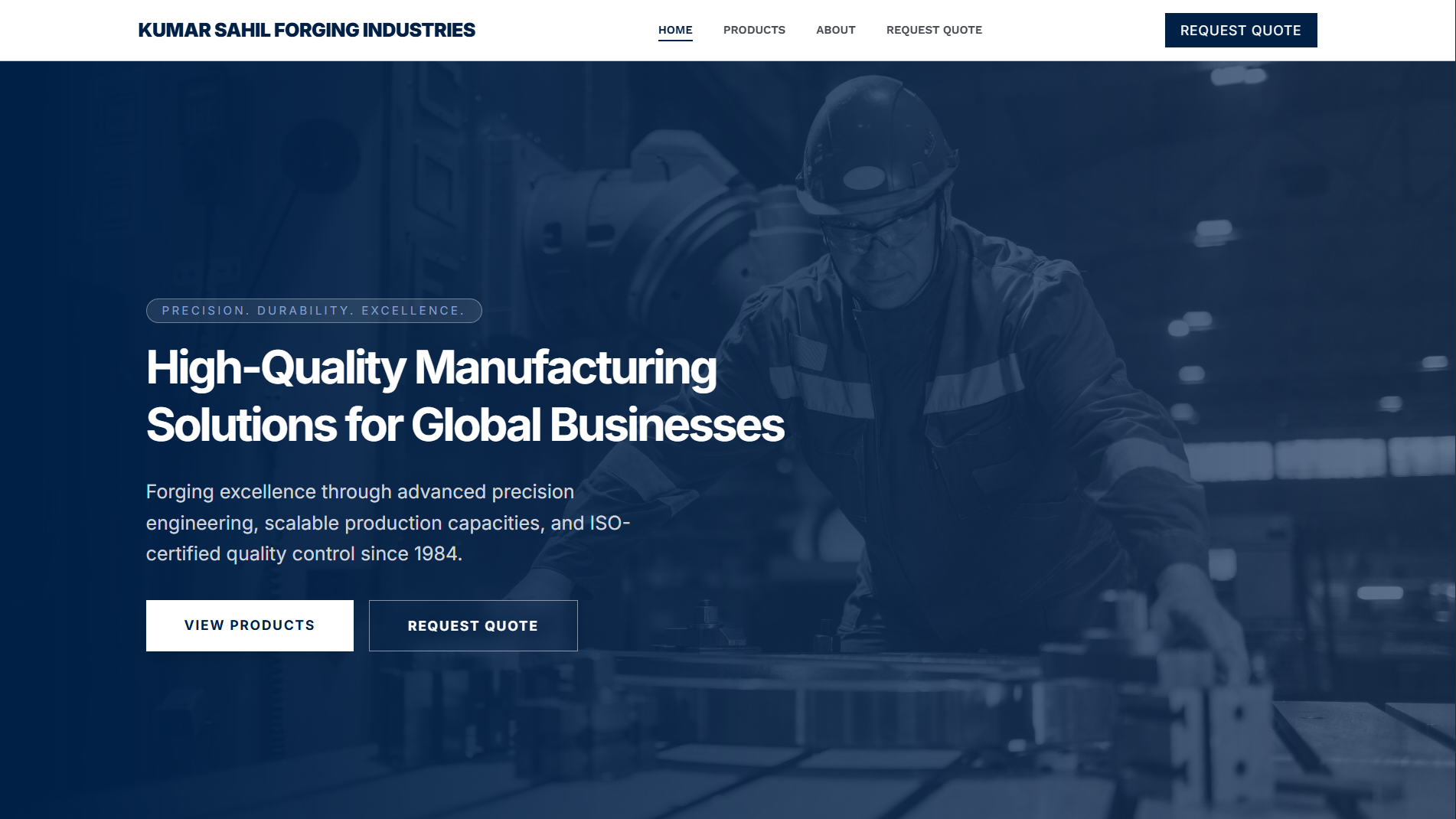 Kumar Sahil Forging Industries - A Modern Product Catalog and Marketing Website